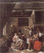 Jan Steen As the Old Sing,So twitter the Young Sweden oil painting artist